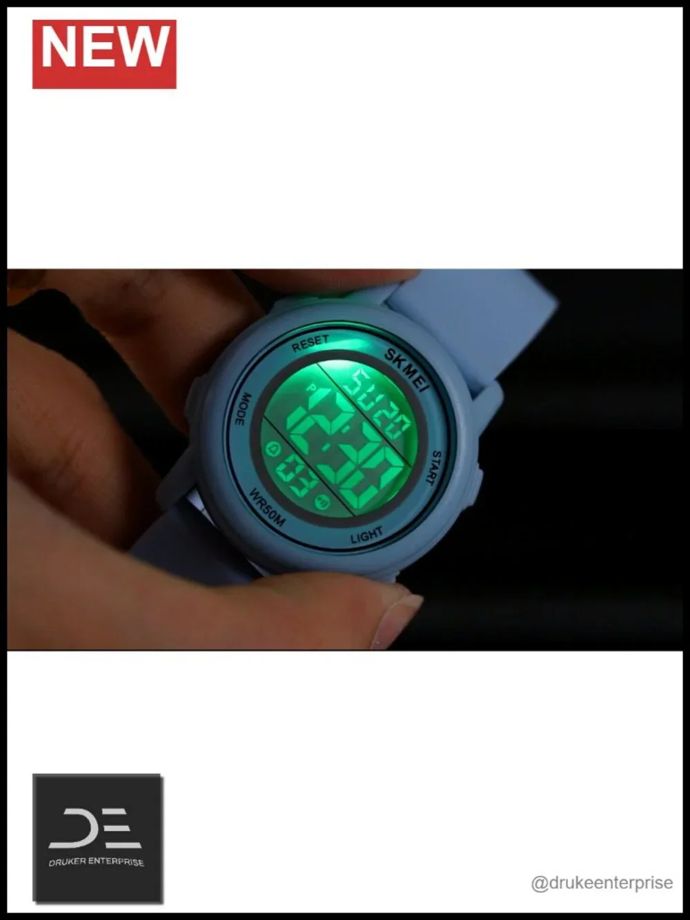 Digital LED Silicone Strap Military Multifunction Waterproof Alarm Stopwatch